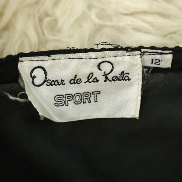 Oscar de la Renta Size 12 Black Sequin Detail Open Cut Out Back Long Sleeve Top - Picture 6 of 8